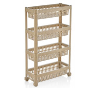 LINE Етажерка універсальна на колесах, дизайн в вертикальну смужку (6) (161 лате) 48*22.5*18.5 см