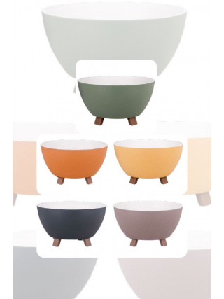 Вазон Alya plastik POLO FLOWER 2,2л, 22*12,5см на ніжках (колір мікс)*24 