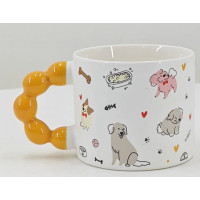 Чашка ARDESTO Dogs, 340мл, порцеляна, багатокольоровий