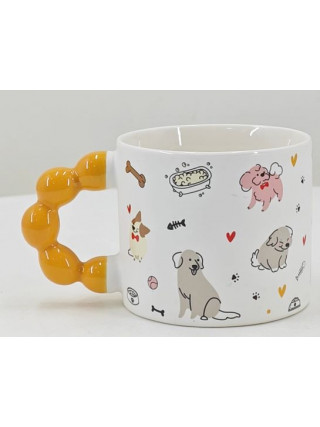 Чашка ARDESTO Dogs, 340мл, порцеляна, багатокольоровий