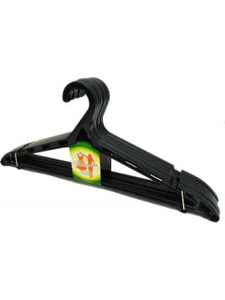 Набір вішаків Еталон "Класік" 5 шт в наборі (ЧОРНИЙ) 46*20 см.