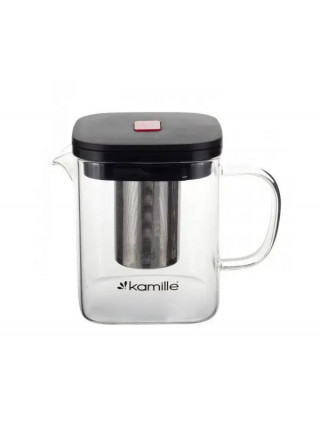 Заварник скляний Kamille 600 мл. зі з'ємним металевим ситечком