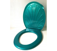 Сидіння на унітаз пластикове "Мушля" (темно зелений)