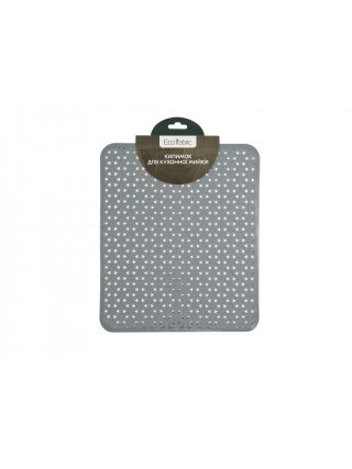 Килим для раковини силіконовий "Лоза" 31*27 см, сірий