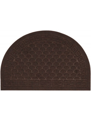 Килим гумовий півколо без кромки Eco Fabric 40х60см, з візерунком ЛУСКА, коричневий