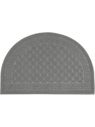 Килим гумовий півколо без кромки Eco Fabric 40х60см, Луска Сірий