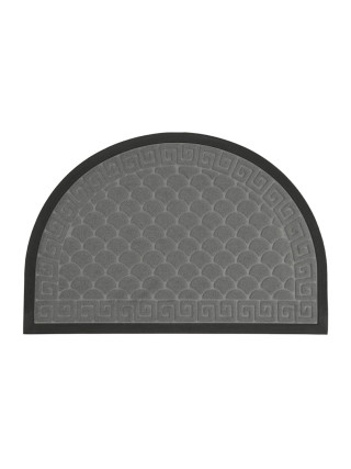 Килим гумовий півколо з кромкою Eco Fabric 40х60см, з візерунком ЛУСКА, сірий