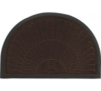 Килим гумовий півколо без кромки Eco Fabric 40х60см, з візерунком ПРОМЕНІ, коричневий