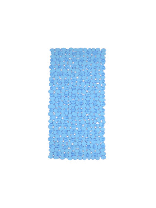 Килим силіконовий для ванної Eco Fabric 68*34 см ГАЛЬКА, прозоро-синій