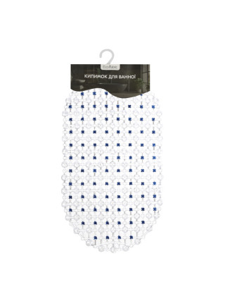 Килимок у ванну кімнату Eco Fabric 63*34 см КРАПКА, синій
