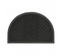 Килим гумовий півколо з кромкою Eco Fabric 40х60см, з візерунком ЛУСКА, чорний