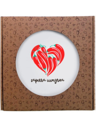 Тарілка Kvarta Гаряча штучка 25 см склокераміка + подар. коробка