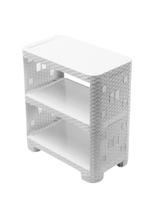 Етажерка універсальна "Ротанг", 3-секційна, 52*30*58см, (білий)