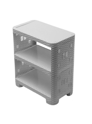 Етажерка універсальна "Ротанг", 3-секційна, 52*30*58см, (графіт)