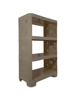 Етажерка універсальна "Ротанг", 4-секційна, 52*30*83 см (капучино)