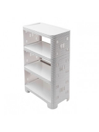 Етажерка універсальна "Ротанг", 4-секційна, 52*30*83 см (білий)