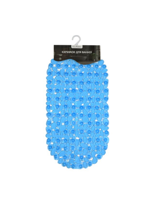 Килимок для ванної "Камінці" 66х34см, прозоро-синій