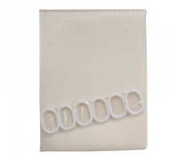 Шторка для ванної 180х180 см Піка айворі тканинна щільна з поліестеру Туреччина