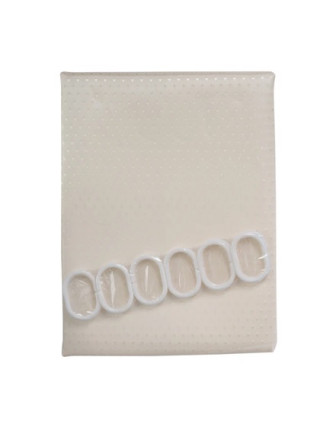 Шторка для ванної 180х180 см Піка айворі тканинна щільна з поліестеру Туреччина