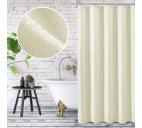 Шторка для ванної 180х180 см Піка бежева тканинна щільна з поліестеру Туреччина