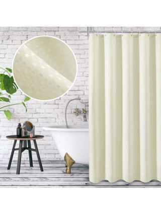 Шторка для ванної 180х180 см Піка бежева тканинна щільна з поліестеру Туреччина