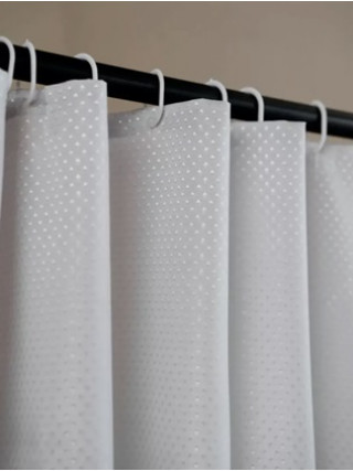 Шторка для ванної 180х180 см Піка сірий тканинна щільна з поліестеру Туреччина 