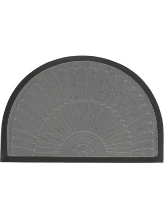 Килимок придверний Eco Fabric півколо з кромкою 40х60см, з візерунком ПРОМЕНІ, сірий