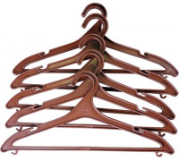 Набір вішалок для одягу Eco Fabric 5 шт (р.48-50), 42,5 см, коричневі