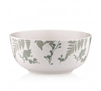 Салатник Ardesto Capri, 510мл, 13.8см, порцеляна, біло-зелений 