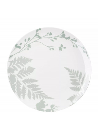 Тарілка обідня Ardesto Capri, 26.8см, порцеляна, біло-зелений