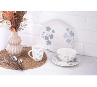 Тарілка десертна Ardesto Capri, 19.2см, порцеляна, біло-блакитний