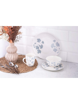 Тарілка десертна Ardesto Capri, 19.2см, порцеляна, біло-блакитний