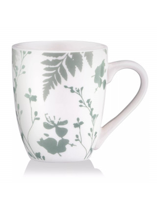Чашка Ardesto Capri, 320мл, порцеляна, біло-зелений