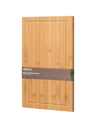 Дошка кухонна з жолобом Ardesto Midori, 40х28х1.5см, бамбук