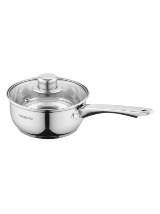 Ківш Ardesto Gemini Gourmet, скляна кришка, 1.2 л, нержавіюча сталь