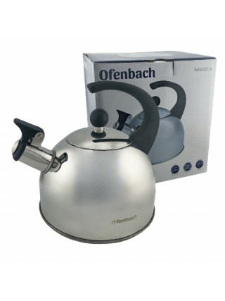 Чайник Ofenbach 1,5л з нержавіючої сталі зі свистком і ручкою "soft touch"