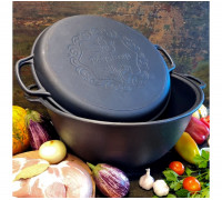 Казан чавунний Maysterny 18 л з кришкою-сковородою