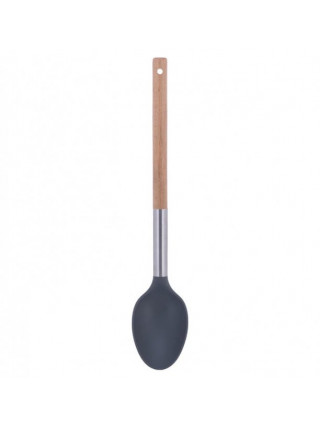 Ложка кухарська нейлонова Kamille Wood 34,5 см., з дерев'яною ручкою