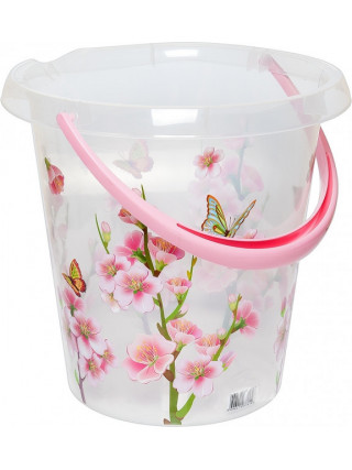 Відро кругле 12 л. Elif plastic, з декором 