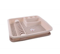 Сушка для посуду 1-ярусна Elif Plastic 40*48*7 см (біла)