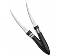 Набір ножів Tramontina Cor & Cor для томатів 12,7 см. чорна ручка, 2 шт.