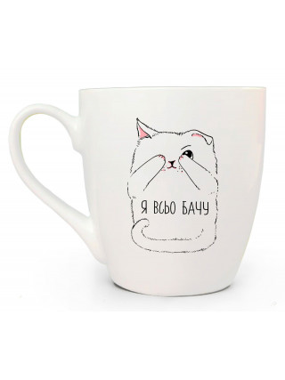 Кружка 500 мл. Kvarta "Я всьо бачу" + подарункова коробка