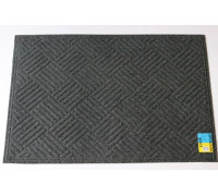 Килим гумовий 80*120*0,2 см з ворсовим покриттям (сірий)