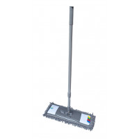 Швабра - полотер для підлоги, лапша Feniks Premium Lux СІРИЙ товста ручка, телескопічна 