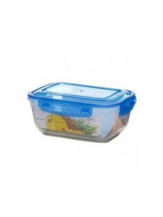 Контейнер герметичний квадратний StarsPlast з кольоровою кришкою 1400 мл
