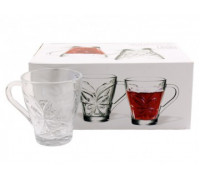 Набір кружок скляних Glass Mug 230 мл 6 шт  