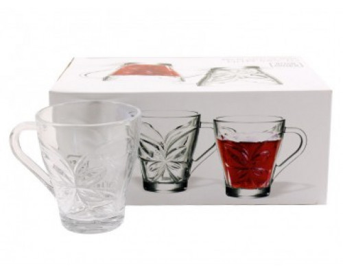 Набір кружок скляних Glass Mug 230 мл 6 шт  