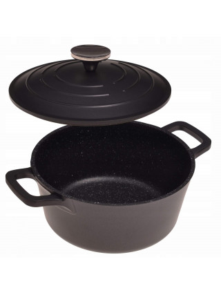 Каструля Kamille DUBLIN 4.5 л, 24*11.5 см з литого алюмінію з антипригарним покриттям з кришкою