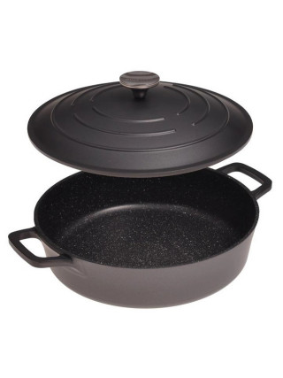 Каструля Kamille DUBLIN 4 л, 28*7.5 см з литого алюмінію з антипригарним покриттям з кришкою