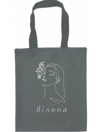 Сумка-шопер Вільна  35*40см графітовий габардин  (10шт/уп)